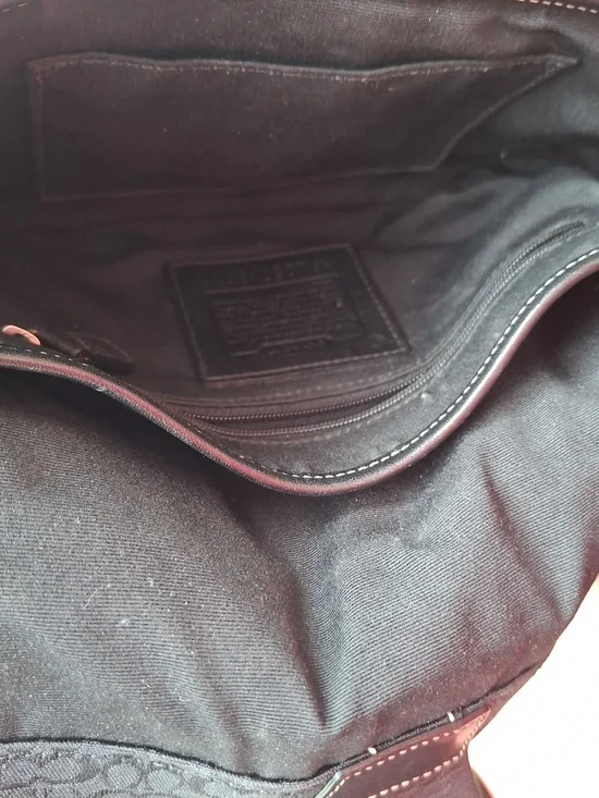 Coach Signature Soho Vintage black monogram shoulder bag in canvas and leather - Picture 12 of 15